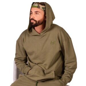 STB Apparel Unisex Hooded Army‎ Green Sweatshirt XSMALL/SMALL